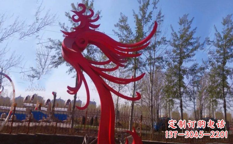 绵阳不锈钢凤凰雕塑——象征着美丽与力量