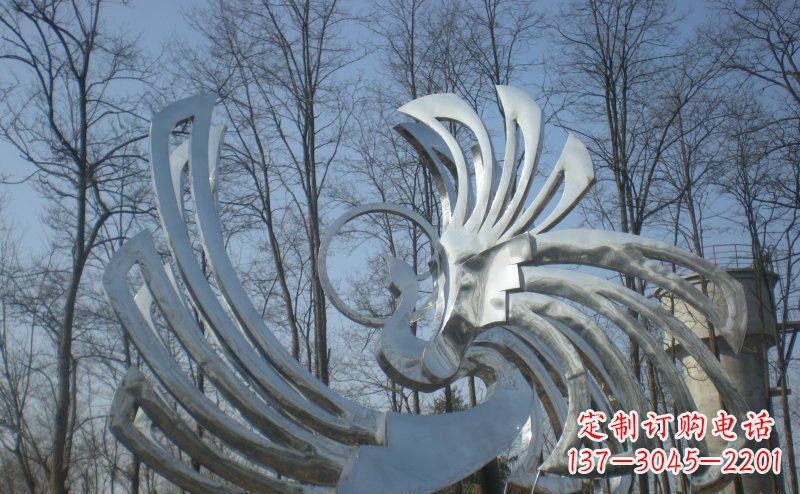 绵阳精美的不锈钢凤凰雕塑