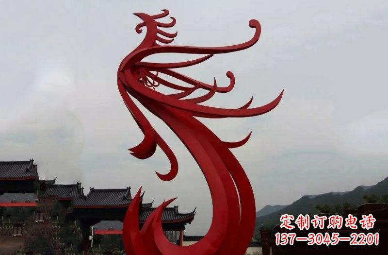 绵阳精美不锈钢凤凰雕塑