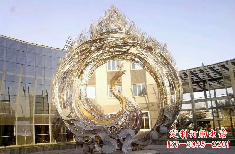 绵阳不锈钢凤凰涅槃雕塑