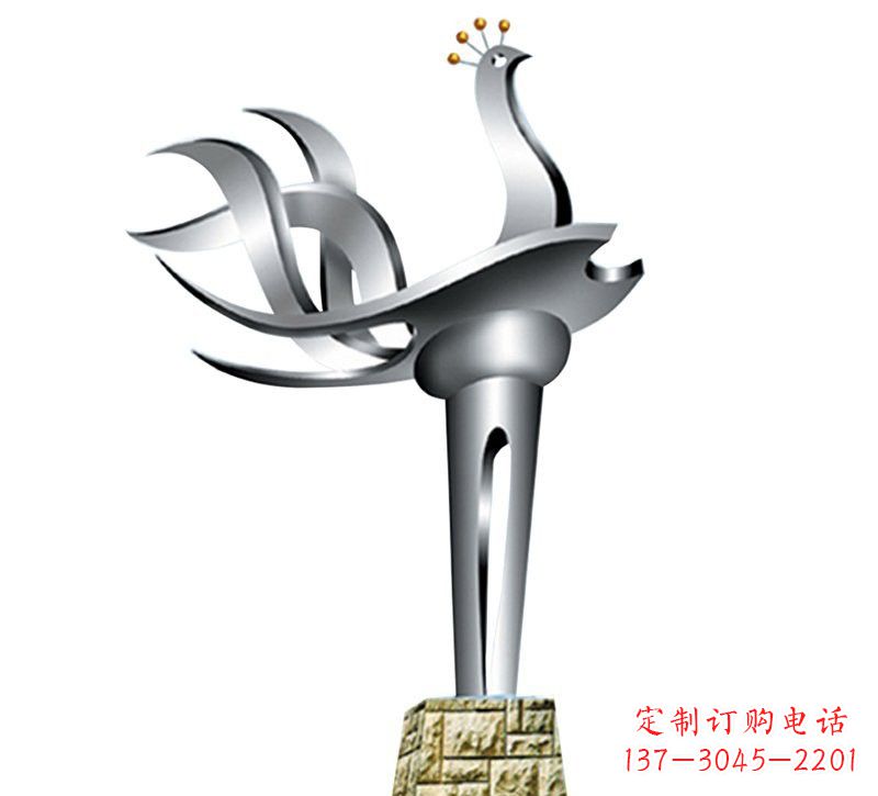 绵阳不锈钢凤凰雕塑——精致的艺术之作