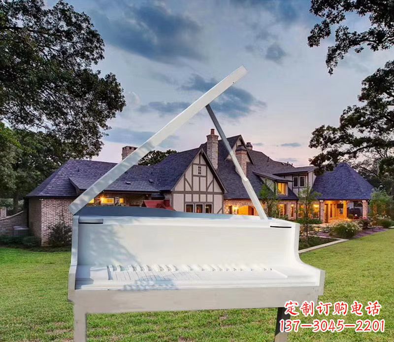 绵阳不锈钢抽象钢琴雕塑广场景观雕塑