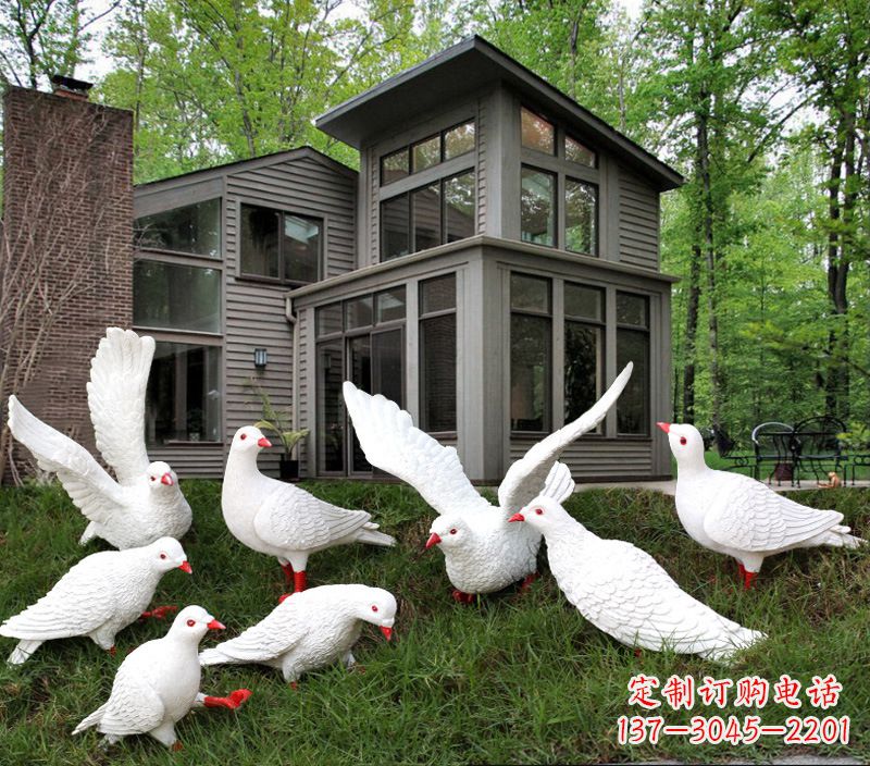 绵阳不锈钢制作的精美鸽子雕塑