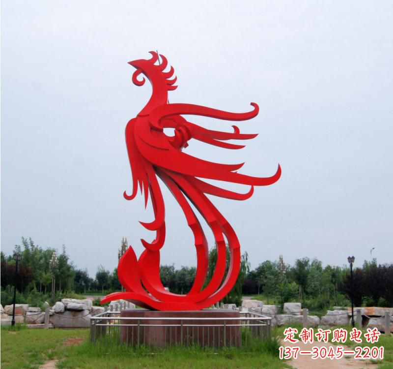 绵阳不锈钢凤凰雕塑绚丽多彩的艺术之美