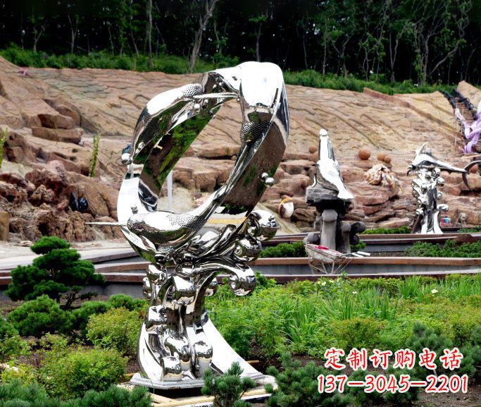 绵阳不锈钢海豚雕塑——精致的艺术品