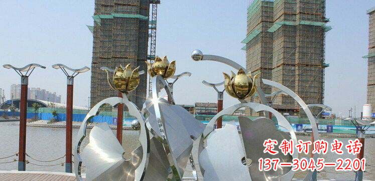 绵阳不锈钢荷叶雕塑——缔造经典之美