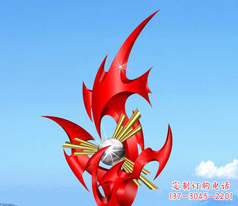 绵阳不锈钢火苗雕塑