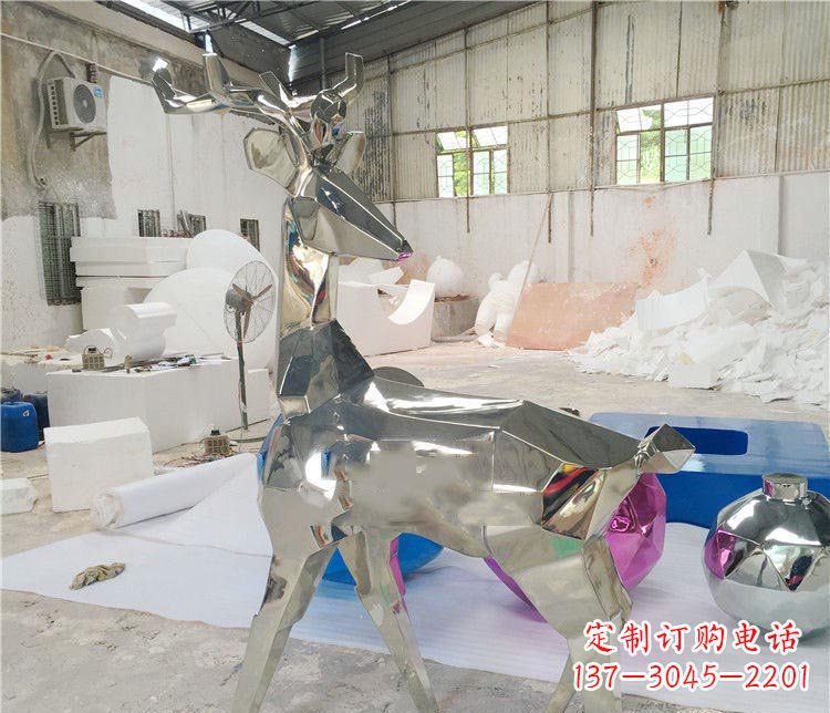 绵阳不锈钢梅花鹿雕塑