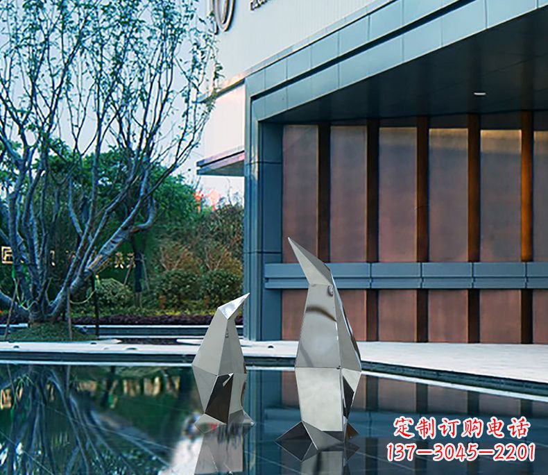 绵阳不锈钢企鹅雕塑一件来自大自然的艺术品