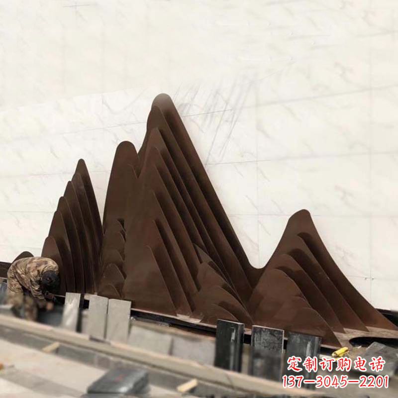 绵阳精美不锈钢假山雕塑