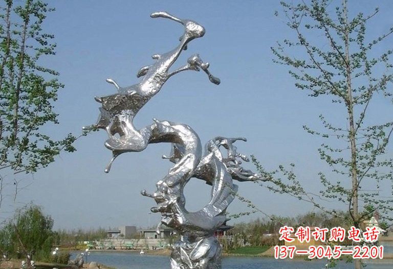 绵阳不锈钢蛟龙出海雕塑