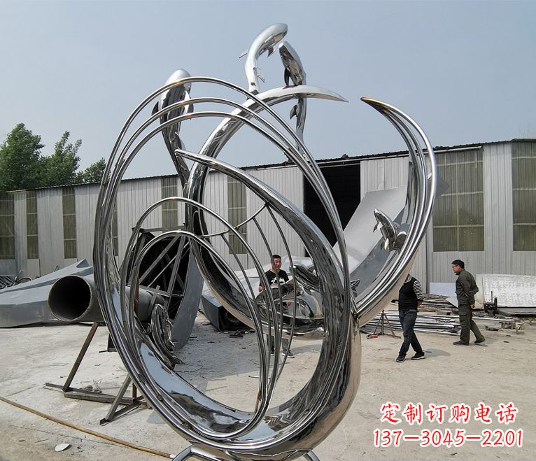 绵阳精美不锈钢跃龙门雕塑