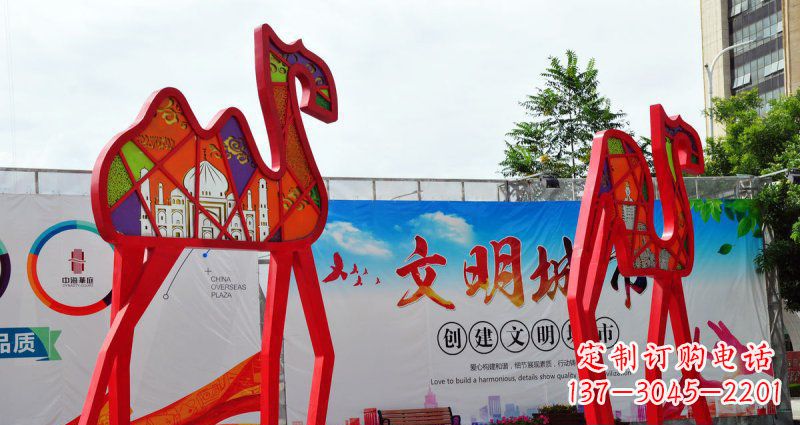 绵阳不锈钢骆驼雕塑