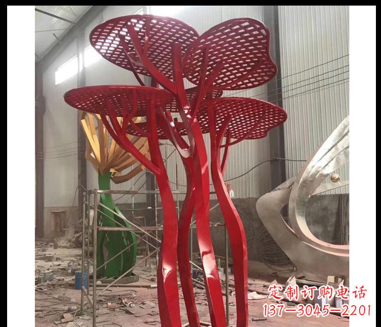 绵阳不锈钢蘑菇景观雕塑