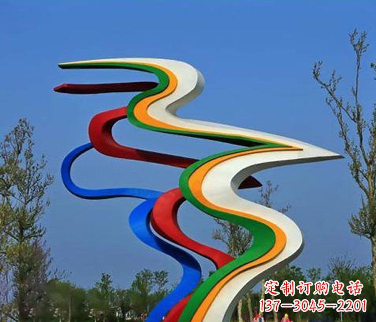 绵阳精美不锈钢飘带雕塑
