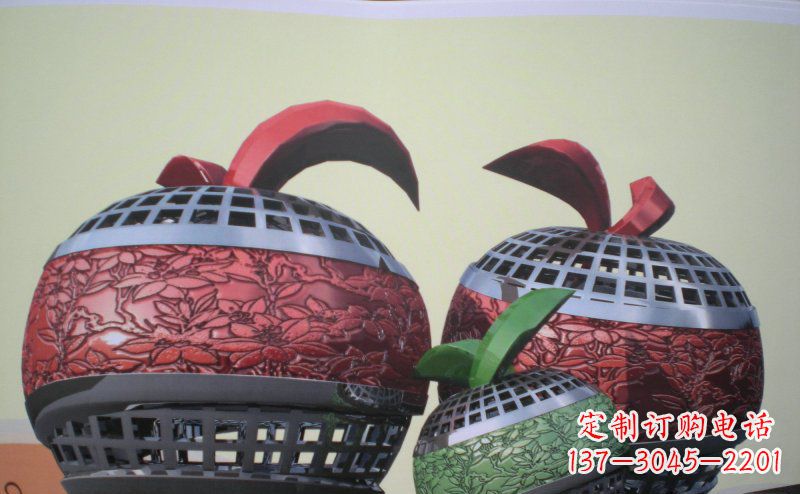 绵阳不锈钢苹果雕塑