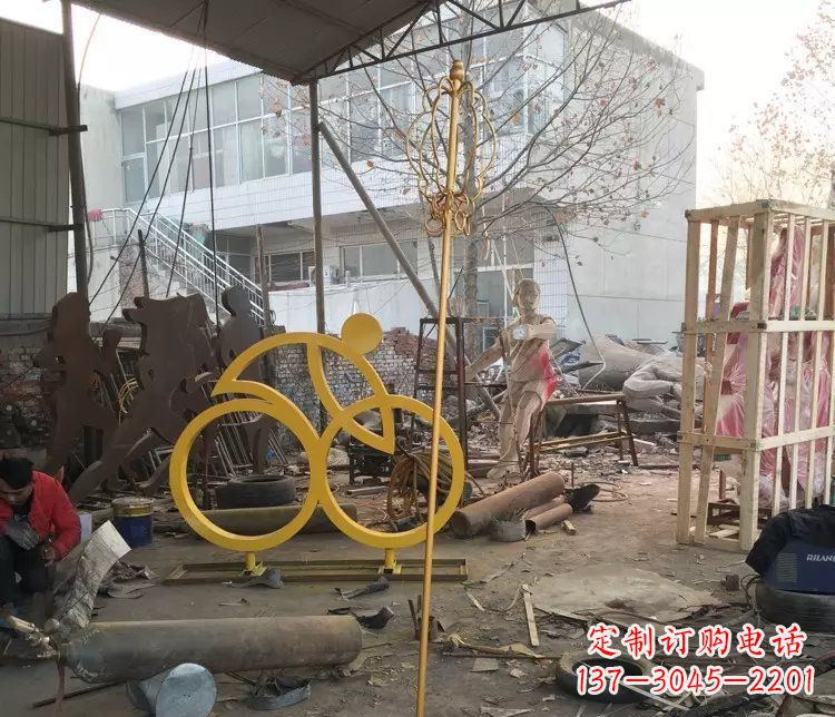 绵阳不锈钢自行车雕塑——象征着健康、积极的生活方式