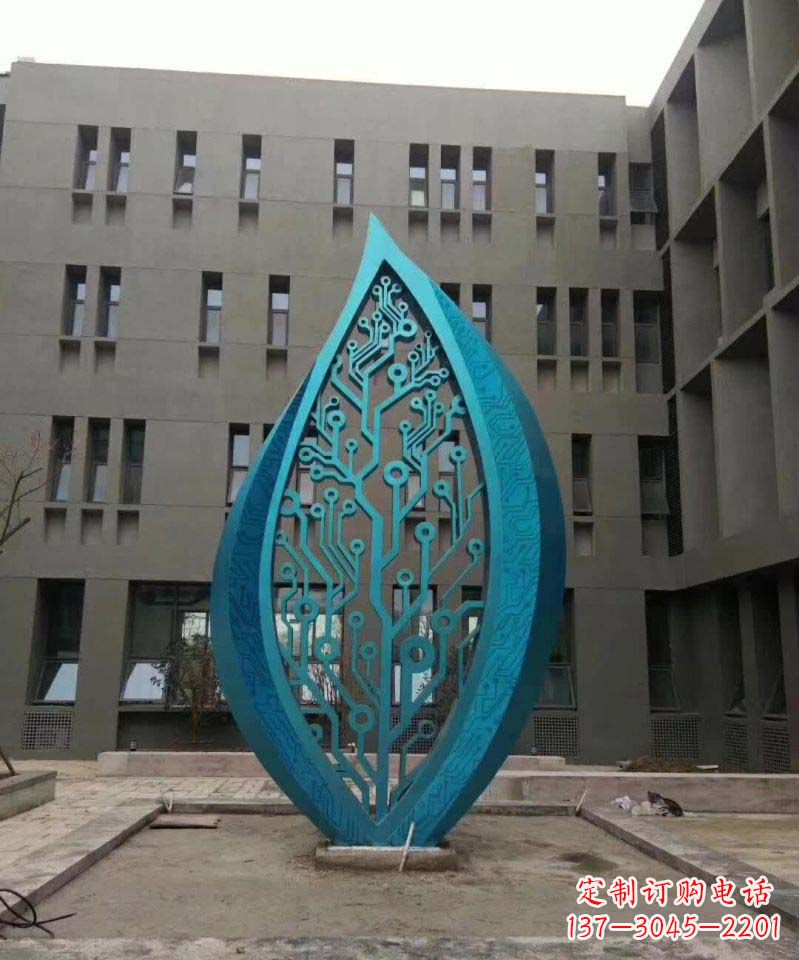 绵阳不锈钢树叶雕塑精美的艺术品