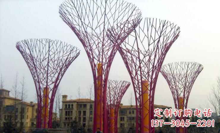 绵阳不锈钢树枝雕塑——点缀城市景观