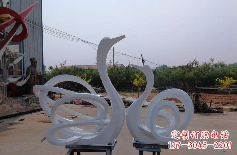 绵阳精美不锈钢天鹅雕塑