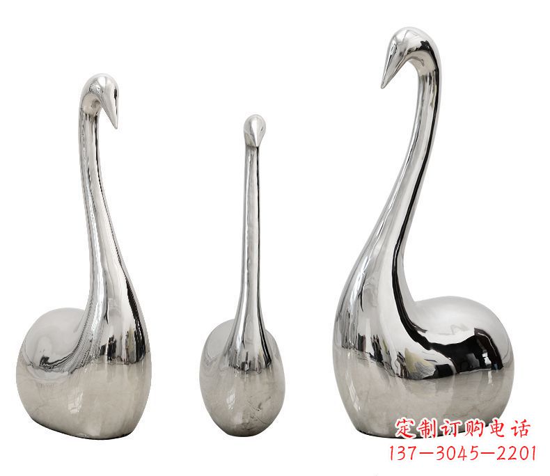 绵阳精美不锈钢天鹅雕塑