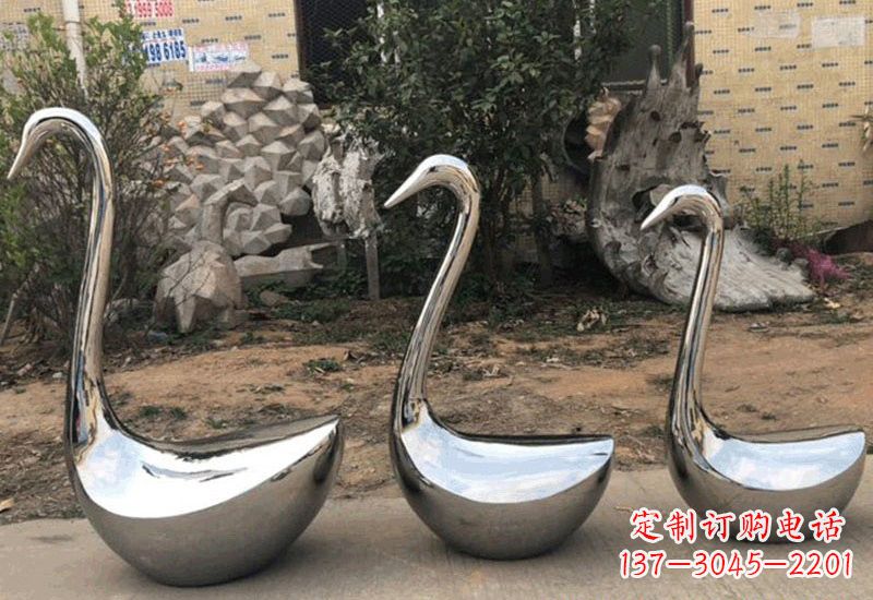 绵阳不锈钢制作的天鹅雕塑
