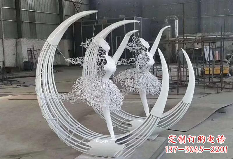 绵阳不锈钢女孩雕塑跳芭蕾舞的精灵