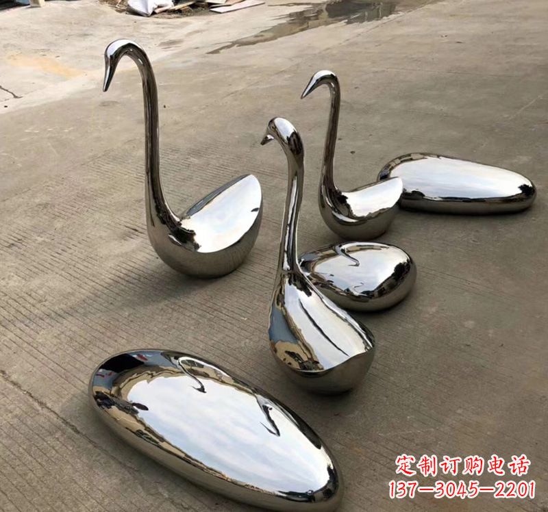 绵阳不锈钢仙鹤雕塑精致而古典