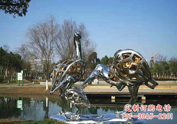绵阳不锈钢仙鹤雕塑气质高雅、美轮美奂