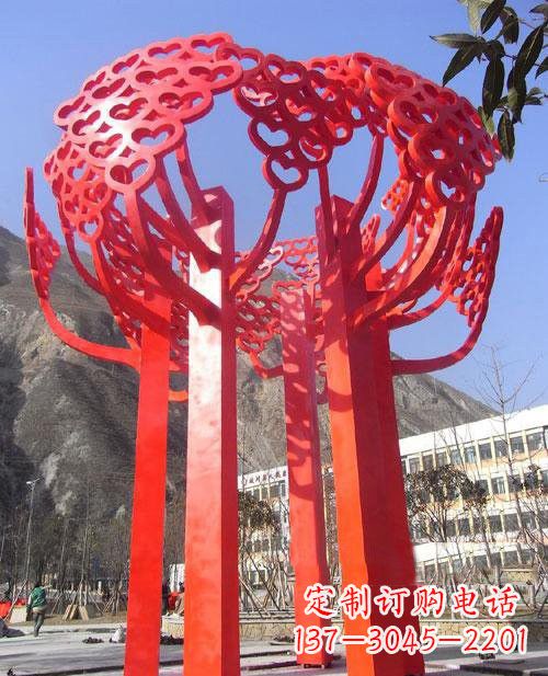 绵阳不锈钢树叶雕塑
