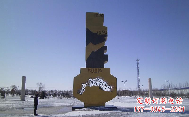 绵阳不锈钢抽象钥匙雕塑——精美装饰品