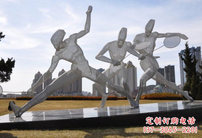绵阳精致的不锈钢羽毛球雕塑