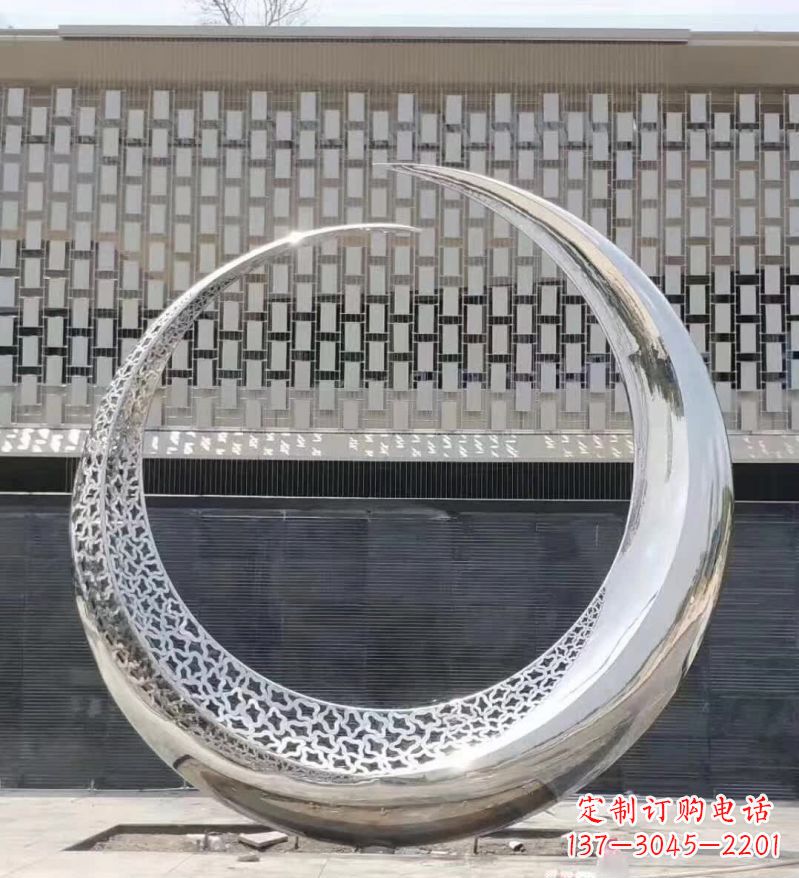 绵阳不锈钢月亮雕塑精美的艺术之作