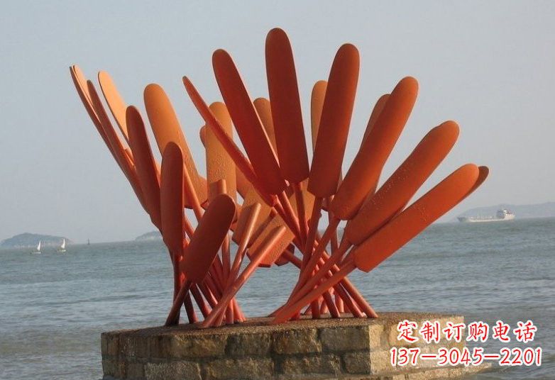 绵阳不锈钢船桨雕塑经典的海洋景观