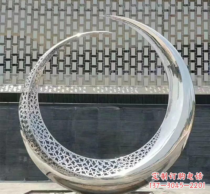 绵阳精美不锈钢圆环雕塑