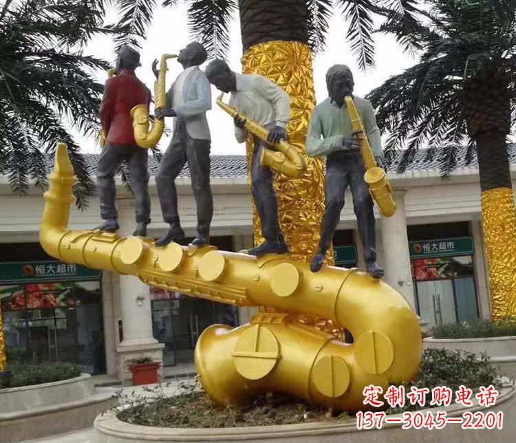 绵阳不锈钢萨克斯雕塑精美绝伦
