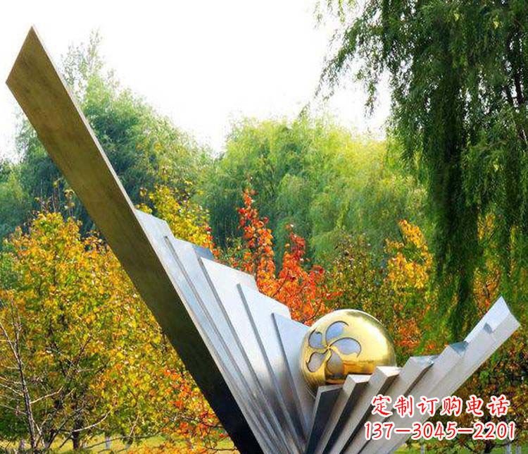 绵阳不锈钢大型翅膀景观雕塑