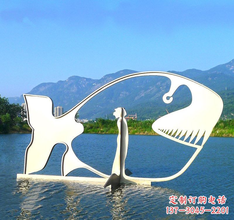 绵阳精美的不锈钢大型鲸鱼雕塑