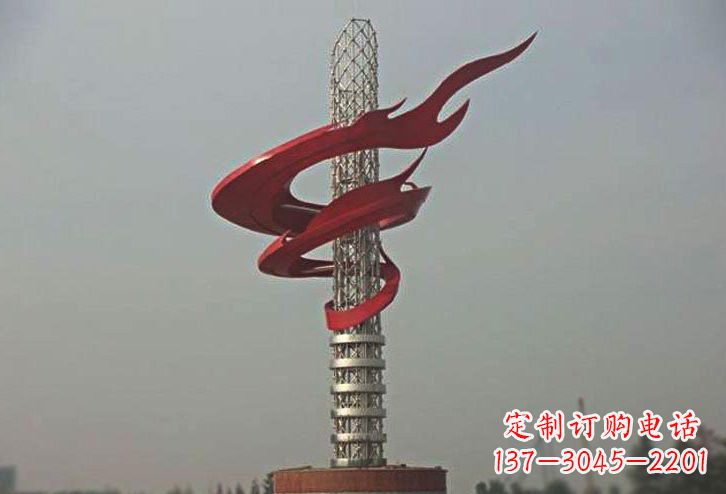 绵阳不锈钢大型火炬雕塑