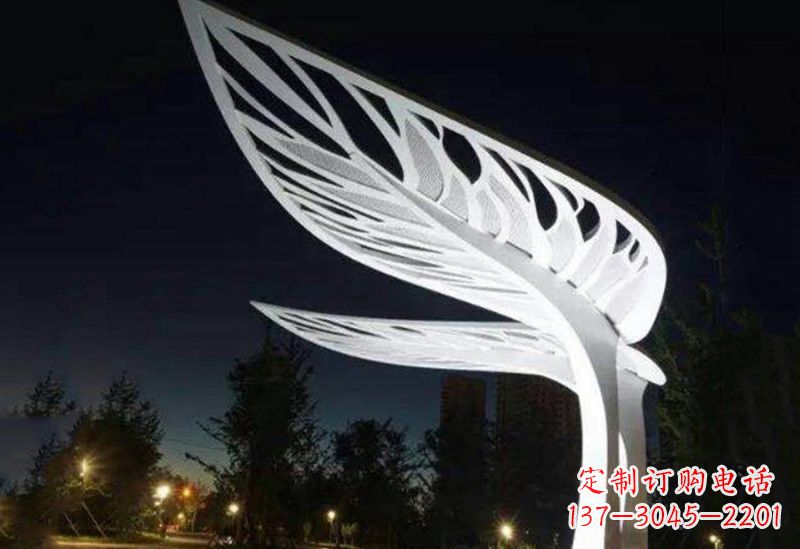 绵阳不锈钢大型树叶雕塑