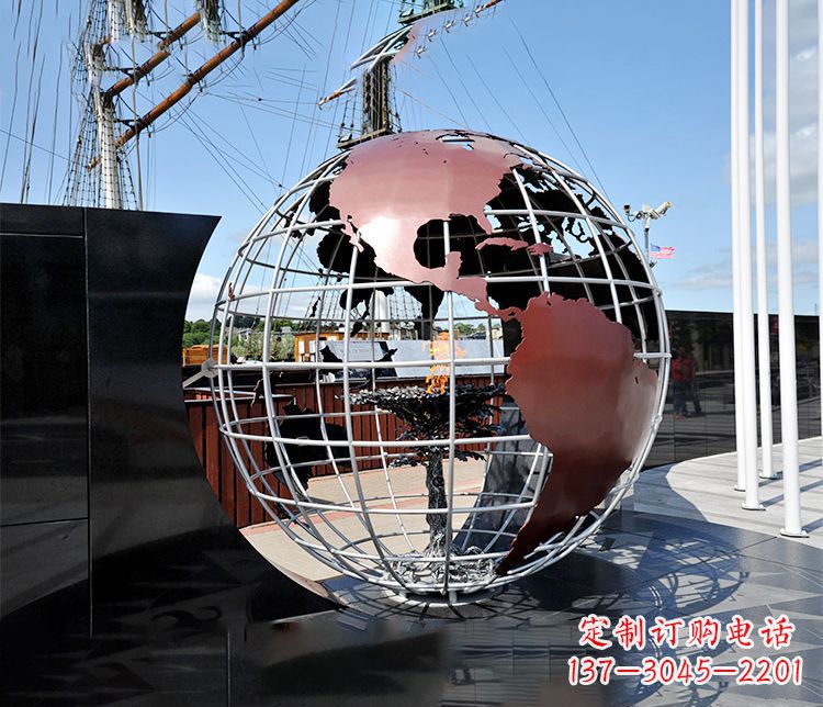 绵阳不锈钢大型地球仪雕塑精美纳米艺术