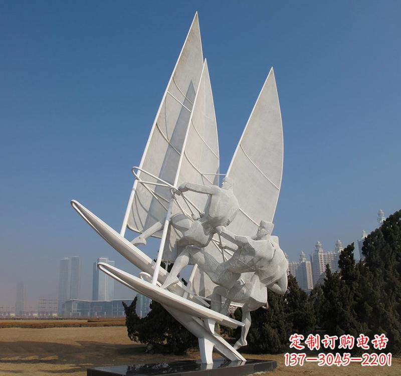绵阳不锈钢大型帆船雕塑海洋精神的象征