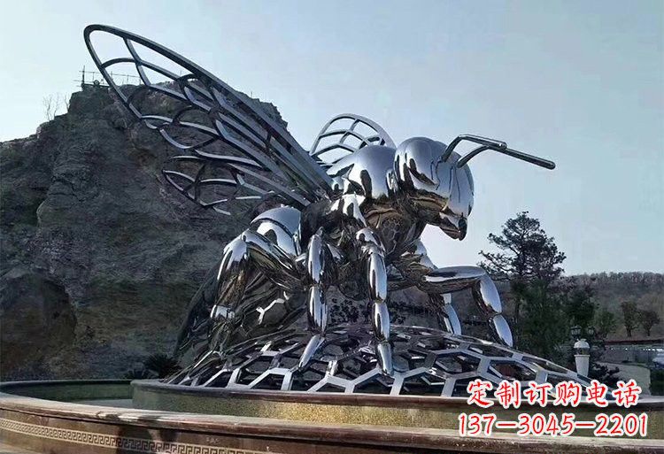 绵阳不锈钢大型蜜蜂雕塑铸造出精美绝伦的艺术杰作