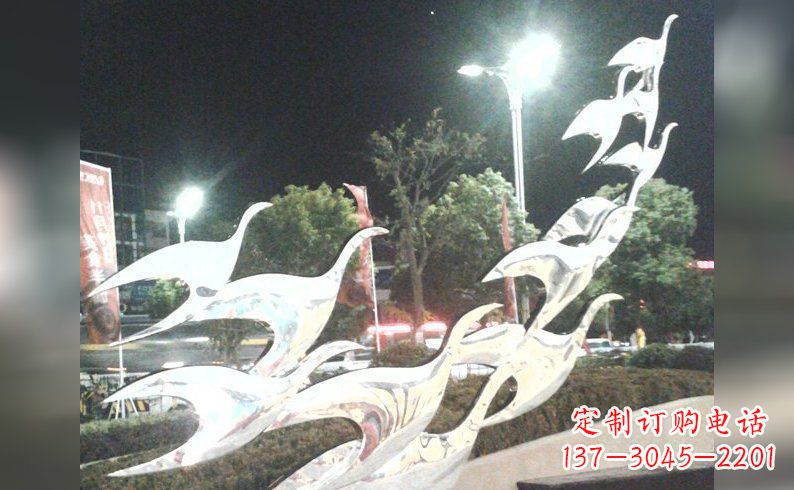 绵阳不锈钢大雁雕塑——灿烂的翱翔