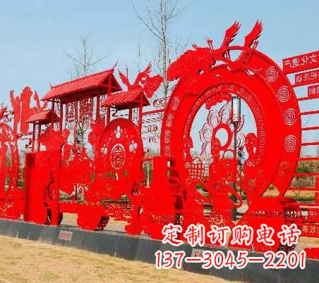 绵阳不锈钢党旗雕塑——缅怀先烈、继续前进