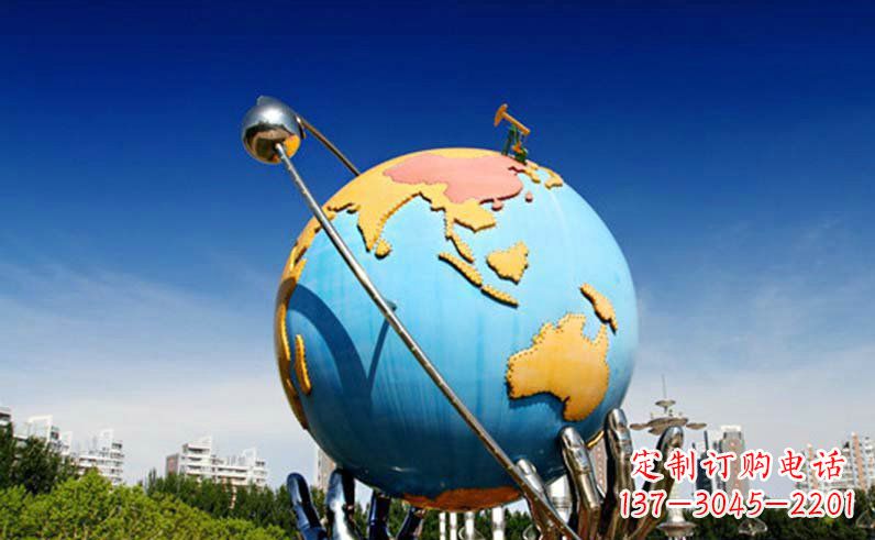 绵阳不锈钢地球仪雕塑精致的艺术之作
