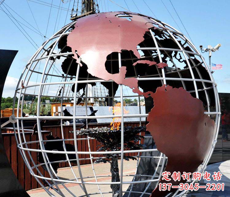 绵阳不锈钢地球仪雕塑精美的艺术品