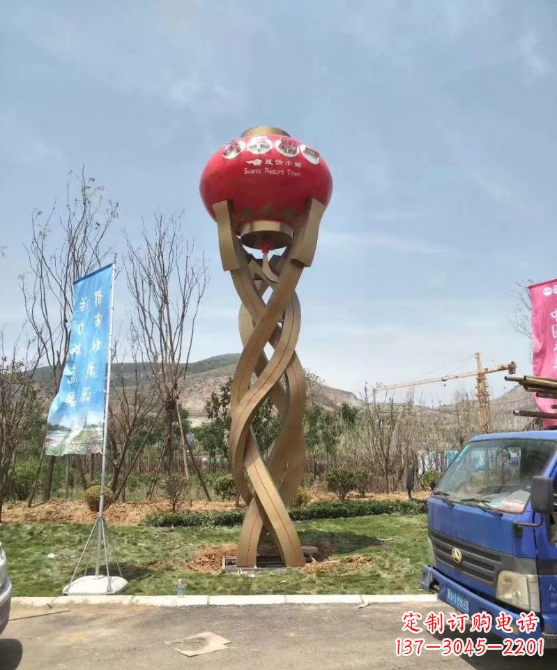绵阳不锈钢灯笼雕塑灯笼照亮未来