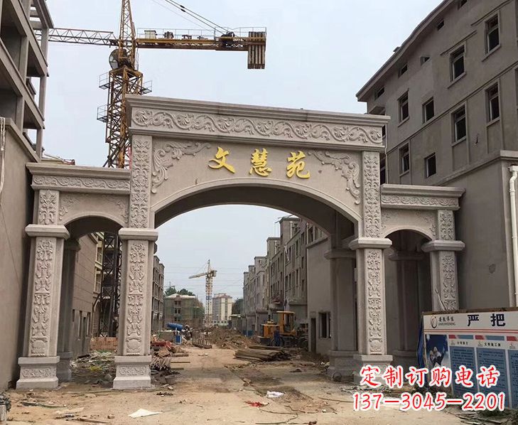 绵阳艺术精美的不锈钢牌坊雕塑