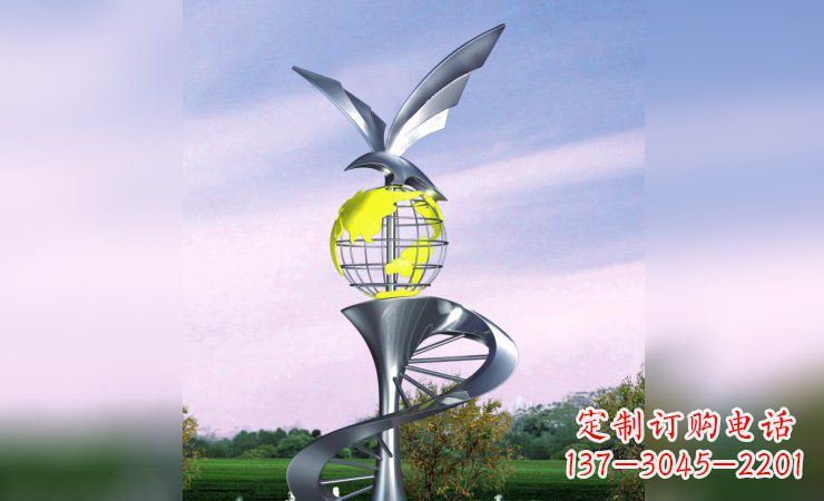 绵阳雄鹰展翅,不锈钢雕塑飞翔